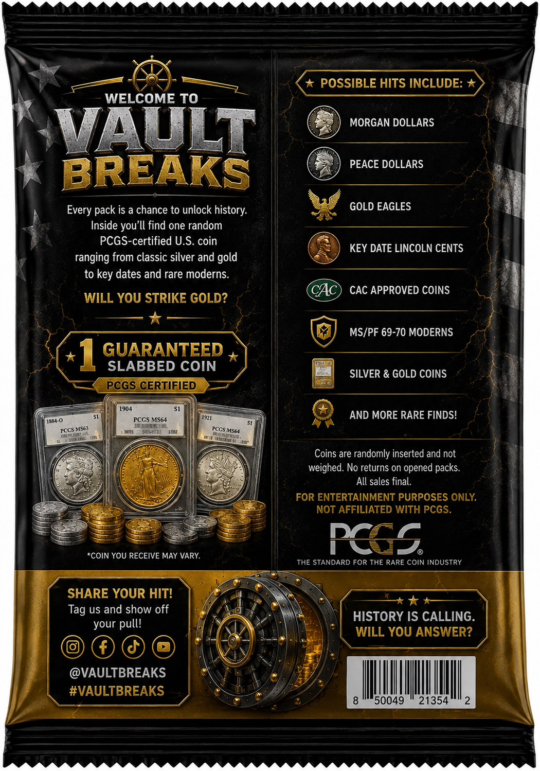 Vault Breaks pack back