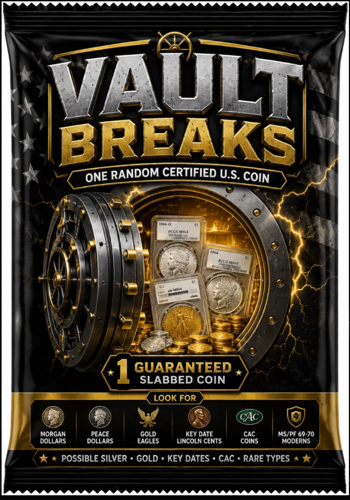 Vault Breaks certified coin pack front